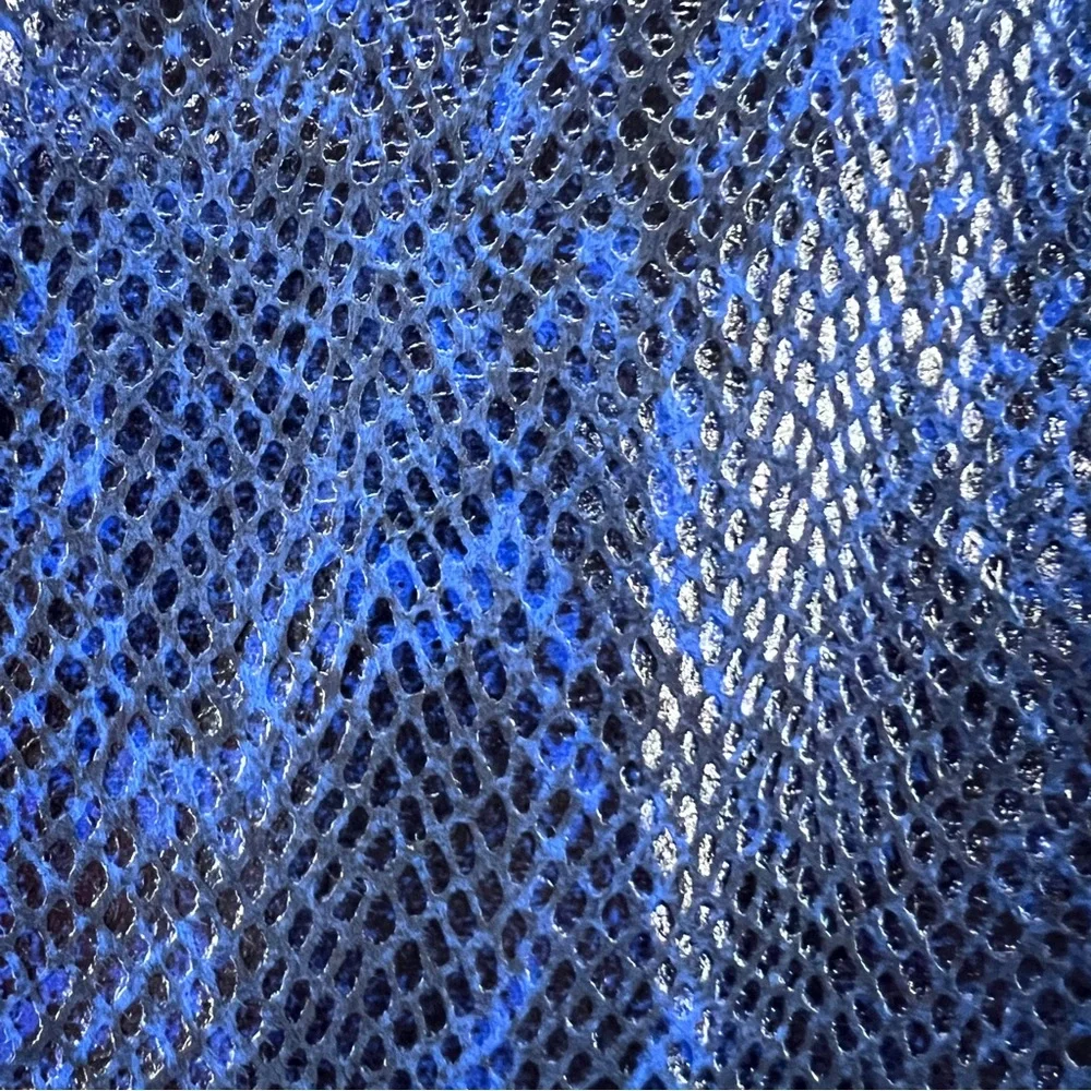 JM Collection Blue Animal Print Full Zip Faux Snake Skin Scoop Neck‎ Jacket 8